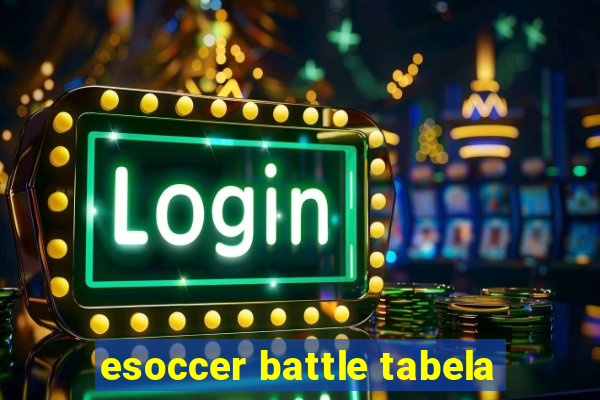 esoccer battle tabela